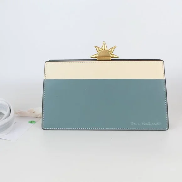 NWT TORY BURCH Fish-appliqué Frame Leather Crossbody Bag - Picture 11 of 16